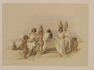 Nubische Frauen bei Kortie am Nil, aus Ägypten und Nubien, Bd. 1 von David Roberts